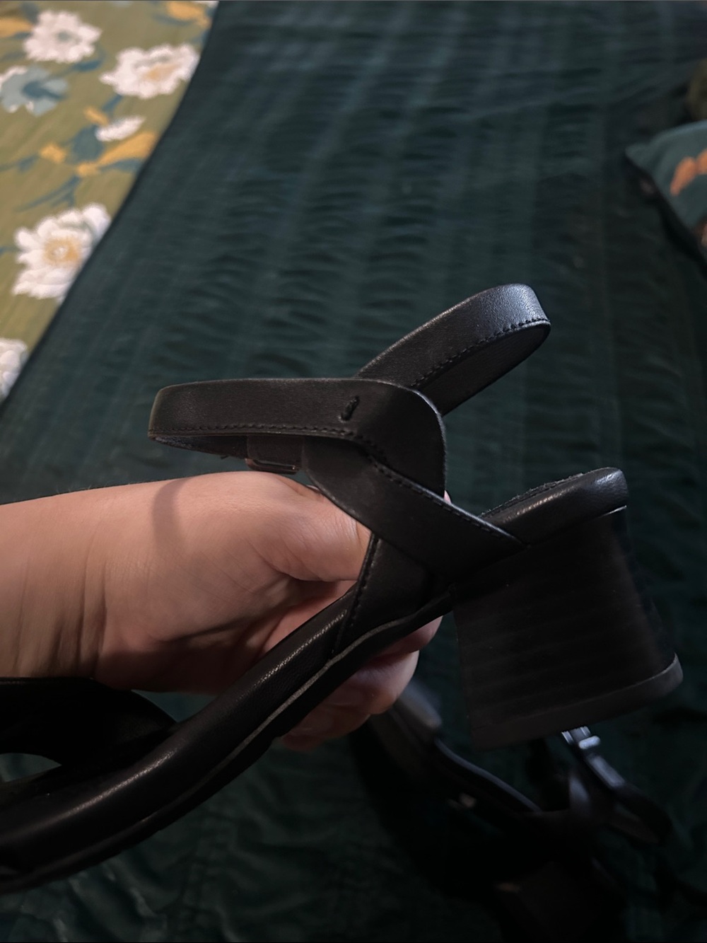 Clarks Black Ankle-Strap Open-Toe Sandals - Picture 4 of 5
